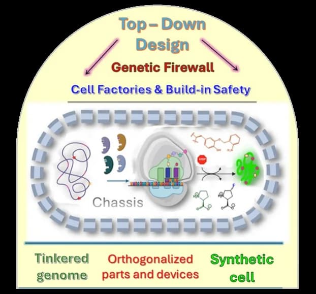 Biosafe Escherichia coli research illustration